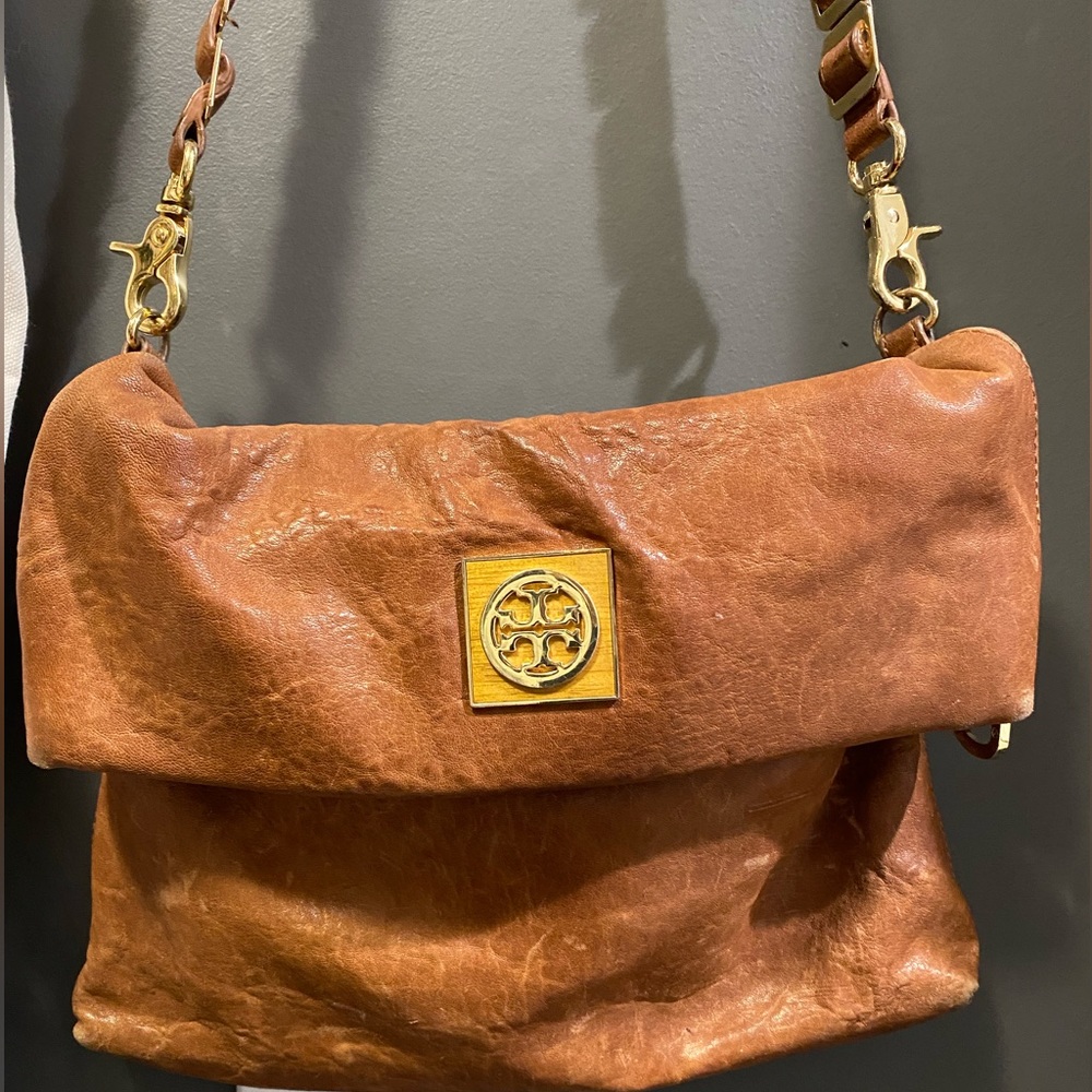 Tory Burch Leather Fold Over Crossbody
